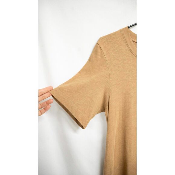 Cotton Citizen Taupe Crew Brown Dark Tan Tokyo Short Sleeve Mini Dress Revolve S - Picture 7 of 11